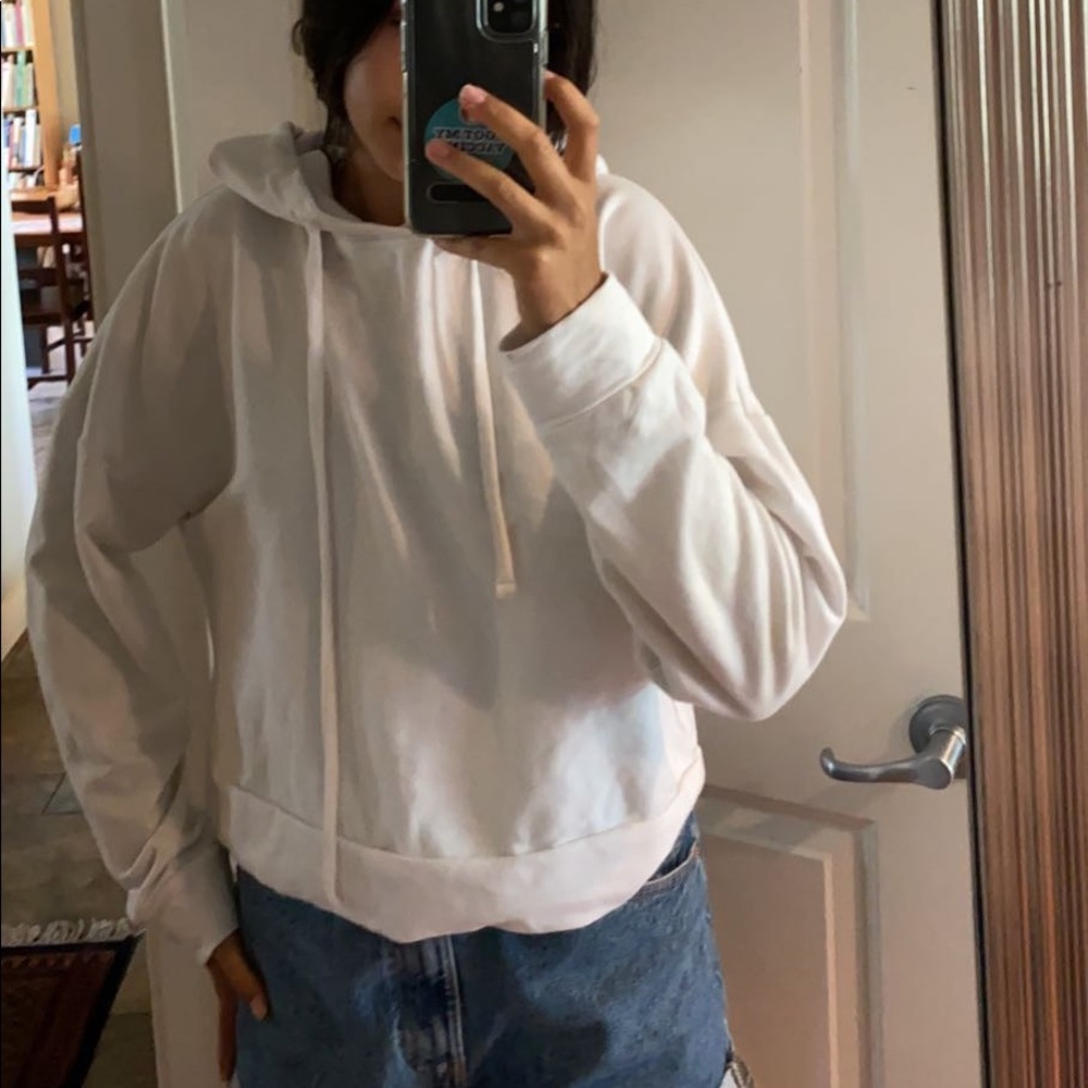 white hoodie